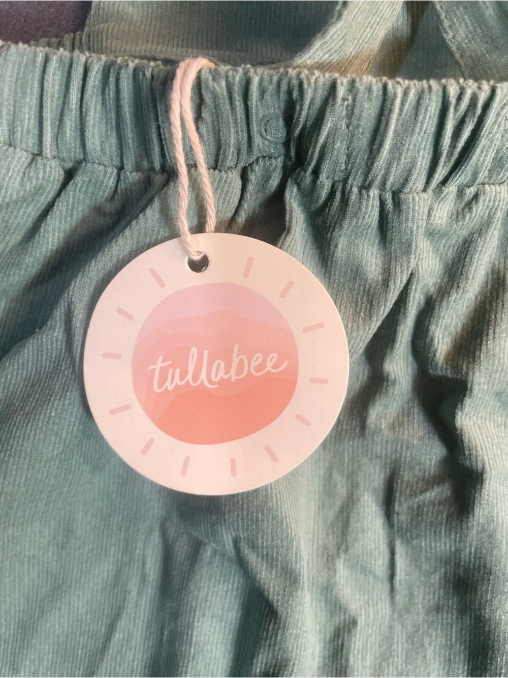 NWT Tullabee Sage Green Cotton Pinafore Jumper Dress - Size 5